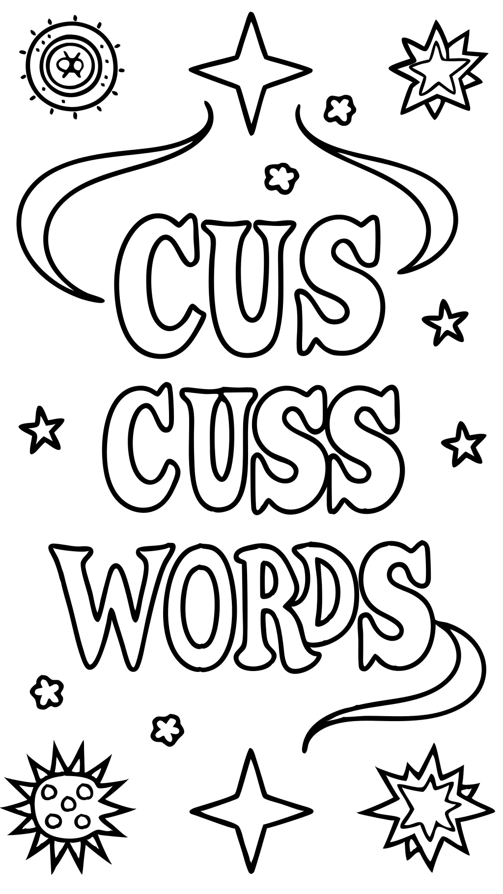 Cuss Word Coloring Pages imprimible